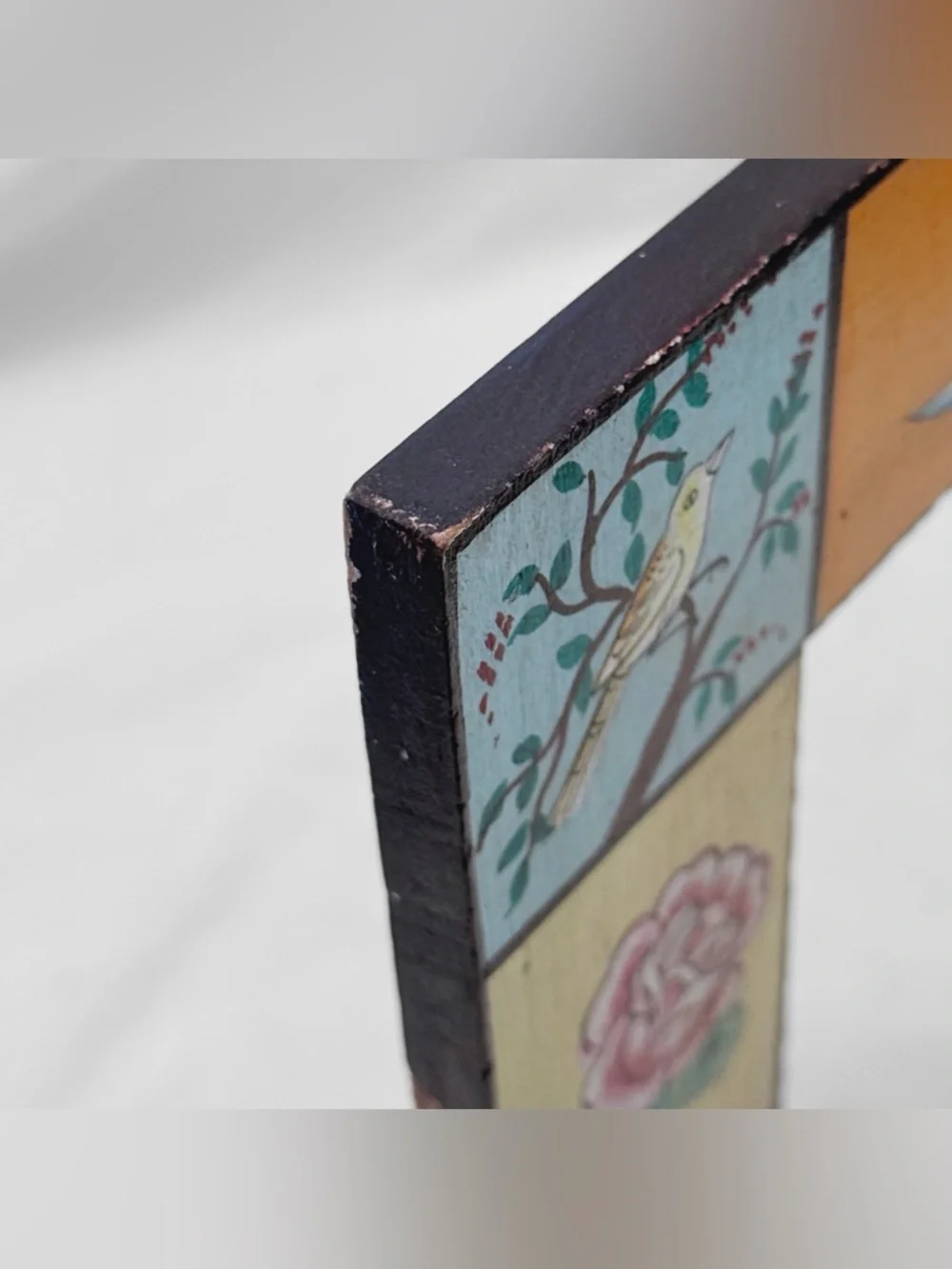 Hand Painted Lotería Card Frame Colorful Mexican Folk Art Wall Accent Mirror